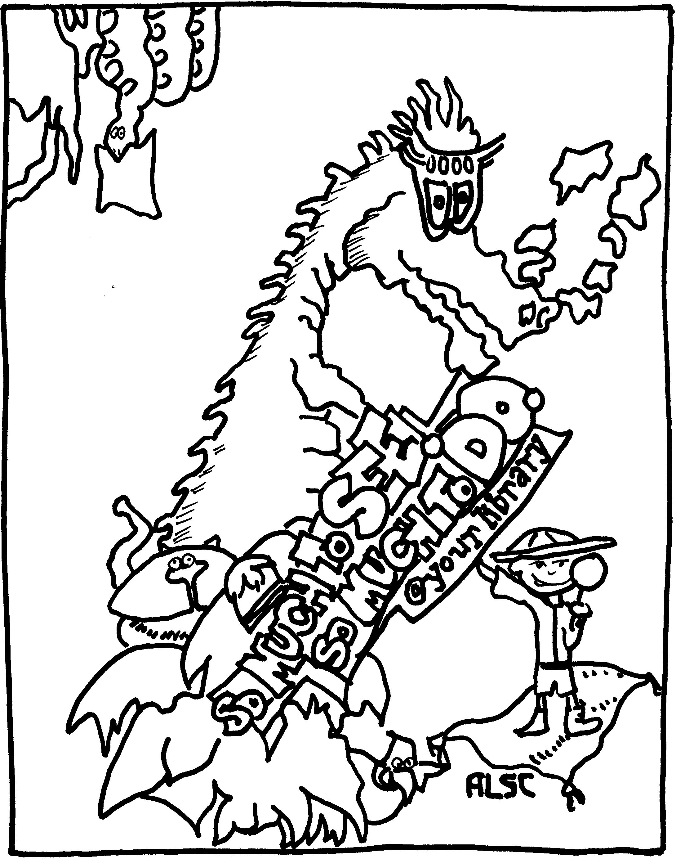 2180x2768 Kids! Campaign Line Art Association For Library Service