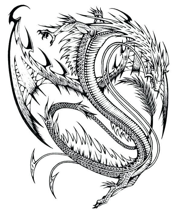 600x713 Tattoo Coloring Pages Tattoo Design Coloring Pages Dragon Tattoo