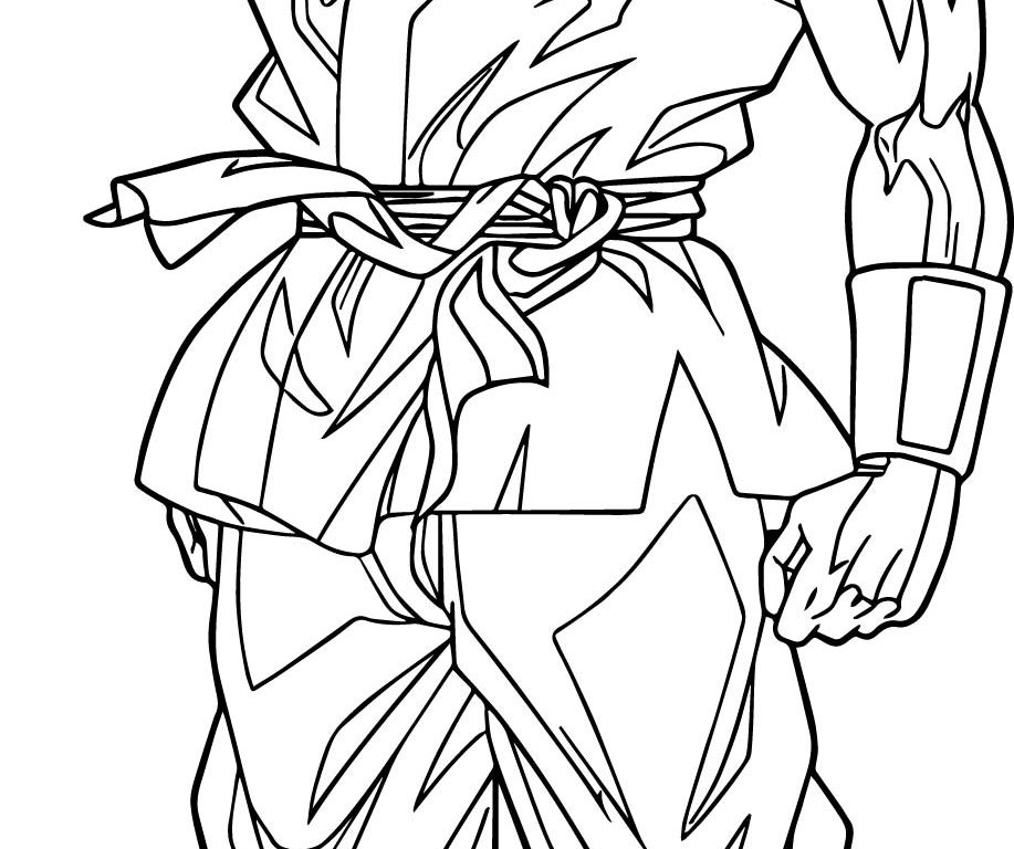 917x768 Goku Coloring Pages Super Saiyan God General Of Dragon Ball Z
