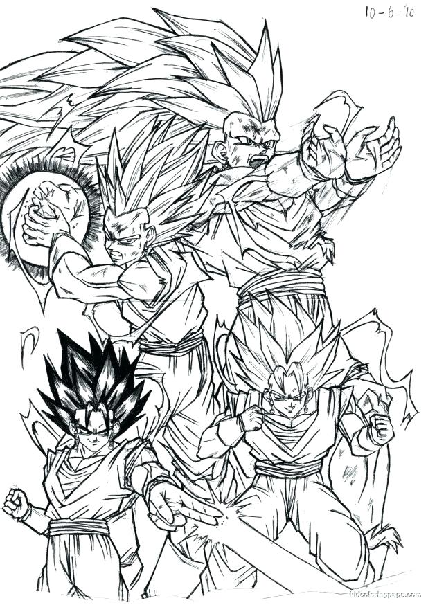 Coloring and Drawing: Fighting Dragon Ball Z Coloring Pages