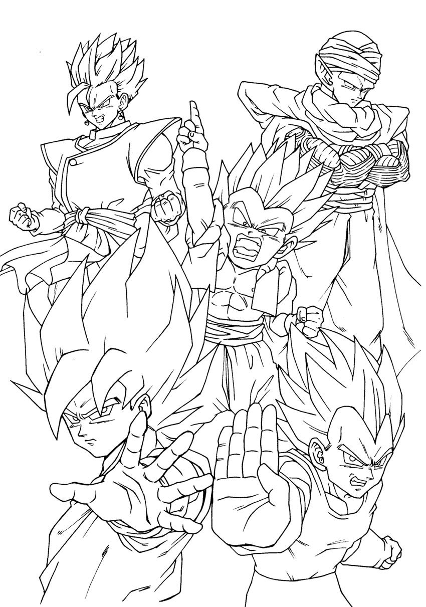 850x1211 Dragon Ball Z Coloring Pages Cartoons Art Dragon