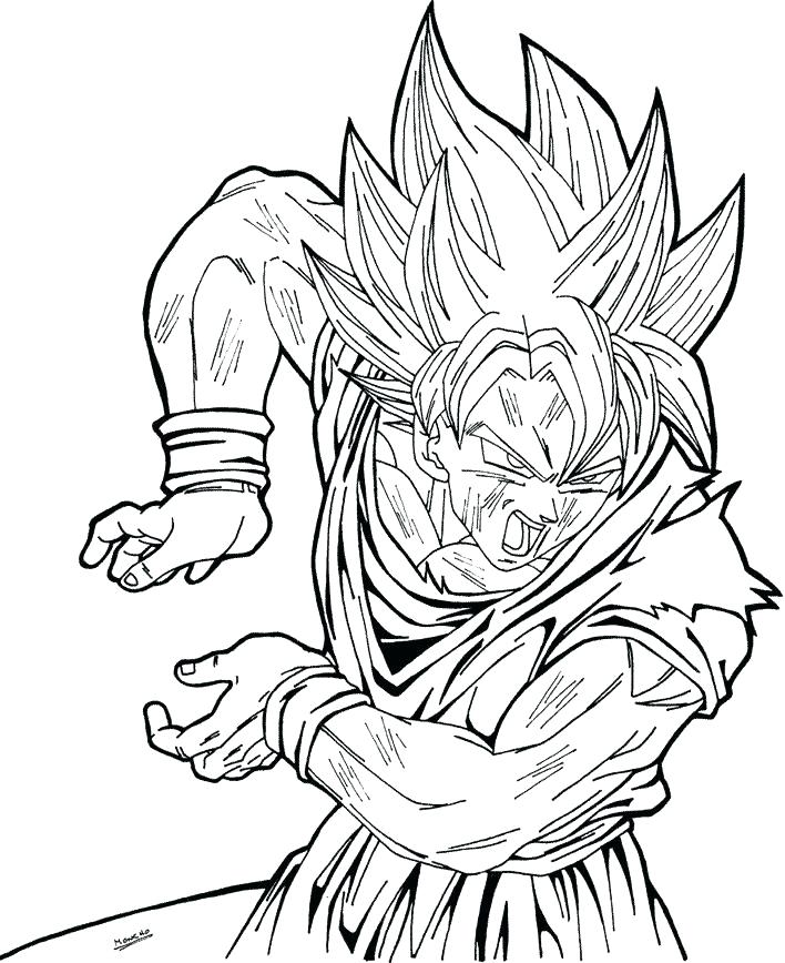 708x868 Dragon Ball Z Coloring Pages Goku
