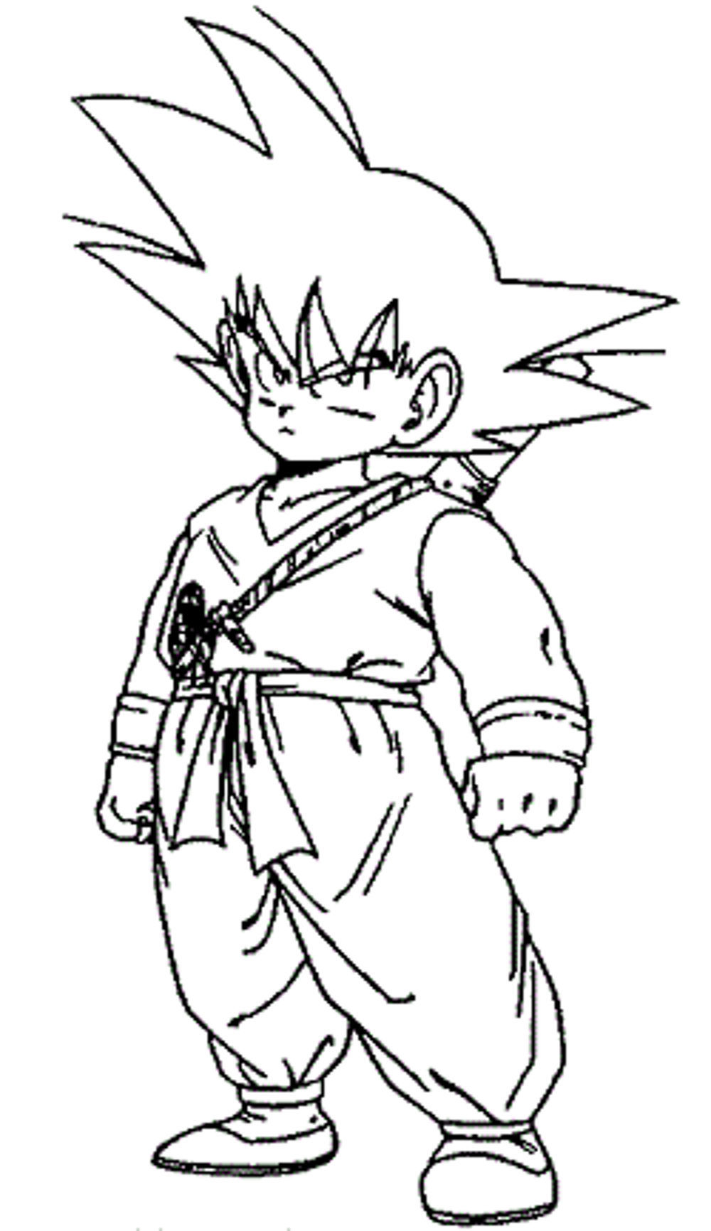 1000x1732 Dragon Ball Z Coloring Pages Little Goku