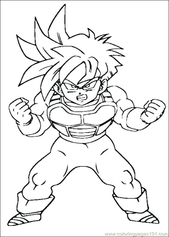 567x794 Dragon Ball Z Coloring Pages Icontent