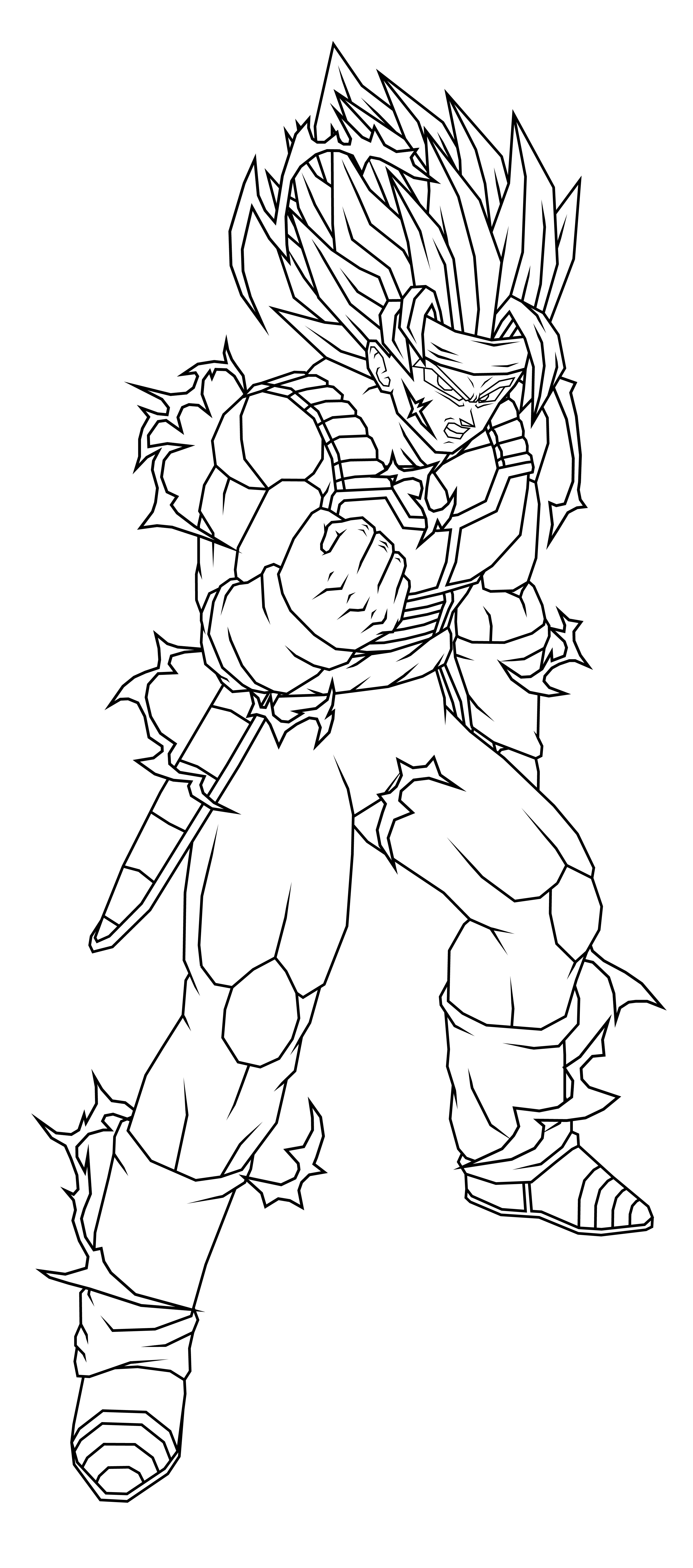 3051x6900 Bardock Lineart