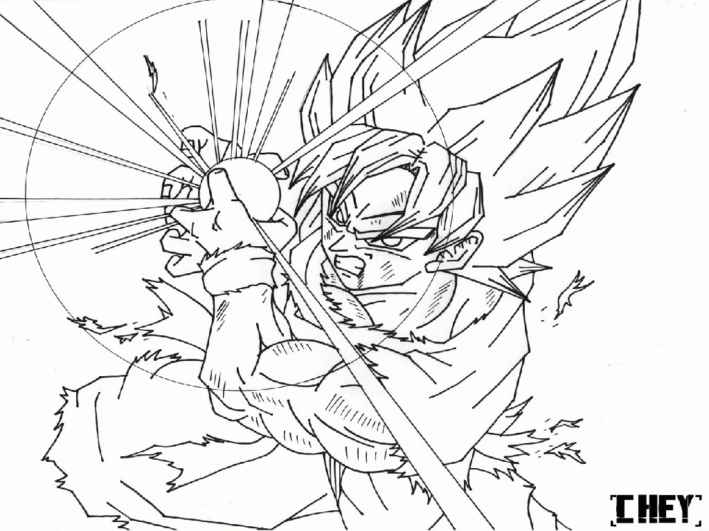 1024x768 Dragon Ball Z Coloring Pages Goku Games Best Of Dragon Ball Z Go