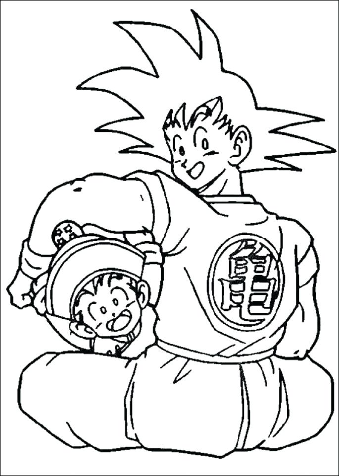 685x960 Dragon Ball Z Coloring Pages Printable