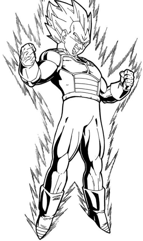 Dragon Ball Z Coloring Pages Vegeta at GetDrawings | Free download