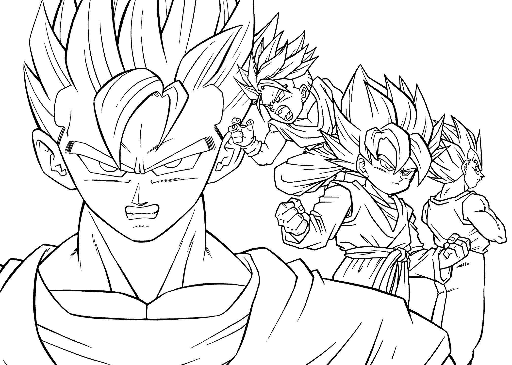 2079x1483 Best Of Dragon Ball Z Super Saiyan Coloring Pages Fresh Goku
