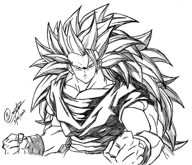 759x650 Dragon Ball Z Goku Super Saiyan Drawings