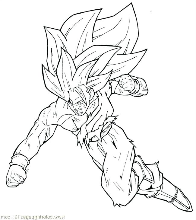 650x729 Goku Super Saiyan Coloring Pages Dragon Ball Z Super Free Coloring