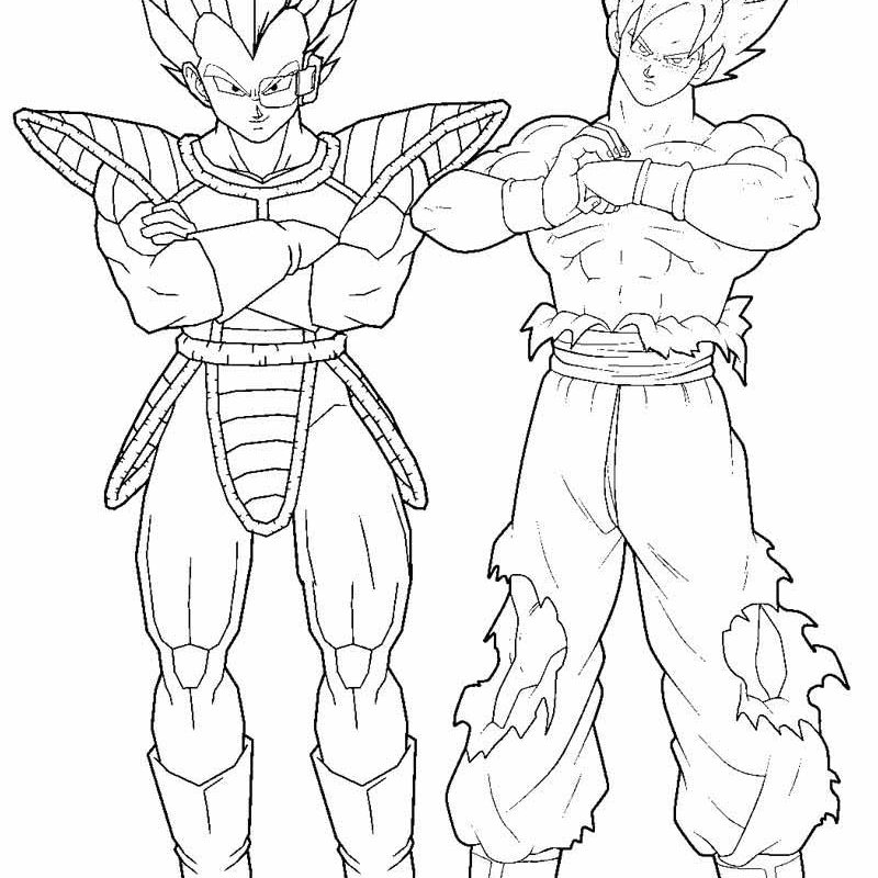 800x800 Dragon Ball Z Coloring Pages Goku Super Saiyan Dbz Gt Printable