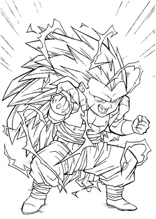600x840 Dragon Ball Z Coloring Pages Super Saiyans