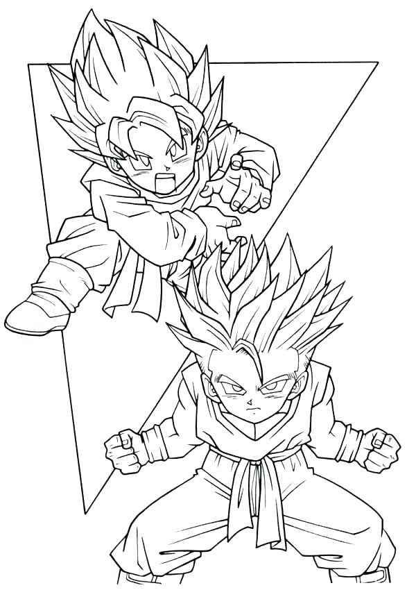 600x850 Little In Dragon Ball Z Coloring Page Kids Play Color