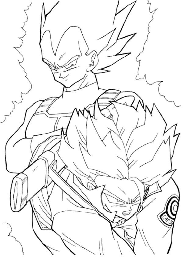 600x840 Vegeta And Trunks Coloring Page Coloring Pages