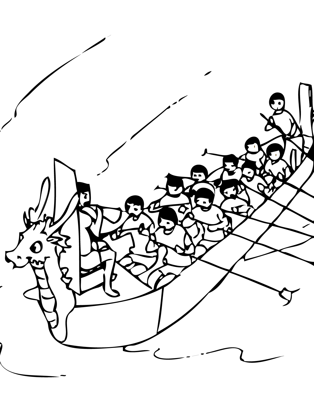1275x1650 Dragon Boat Festival Coloring Page