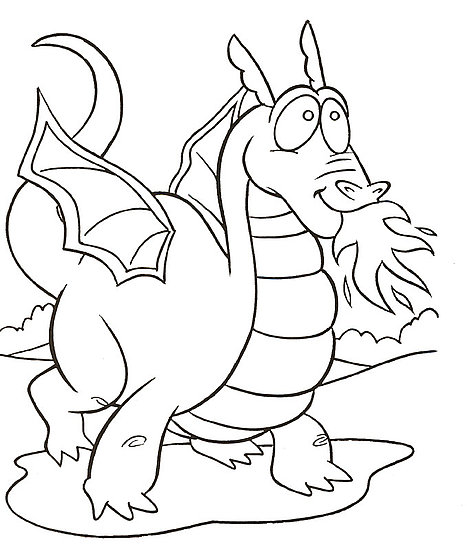 467x550 Cartoon Dragon Coloring Pages
