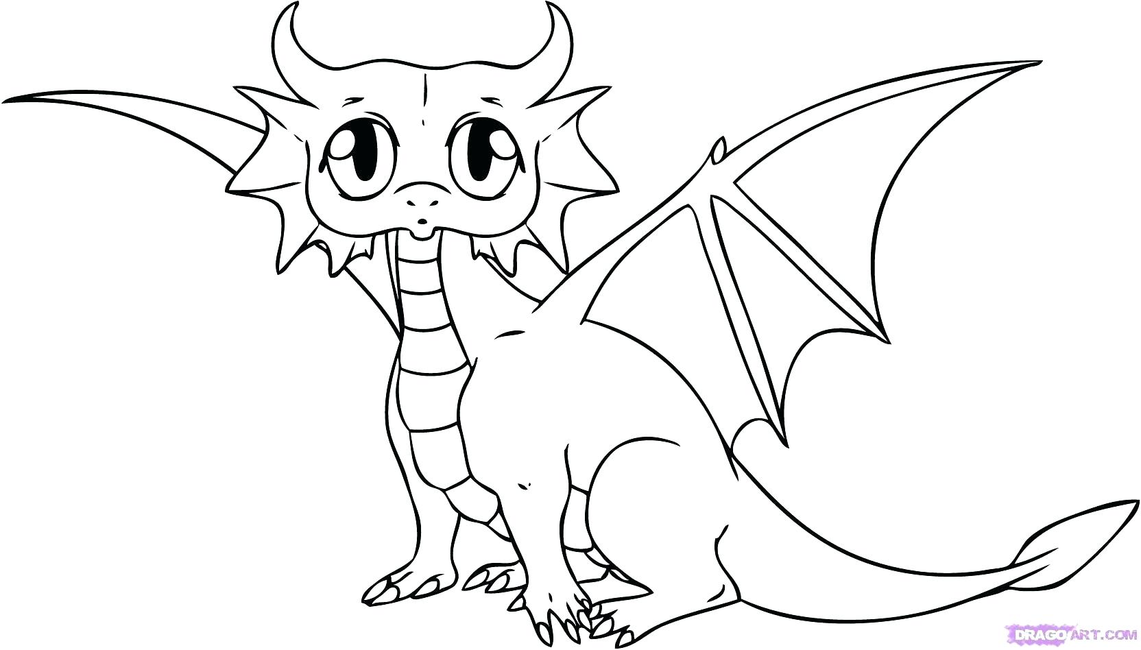 1664x948 Cute Baby Dragon Coloring Pages For Kids Printable Dragons