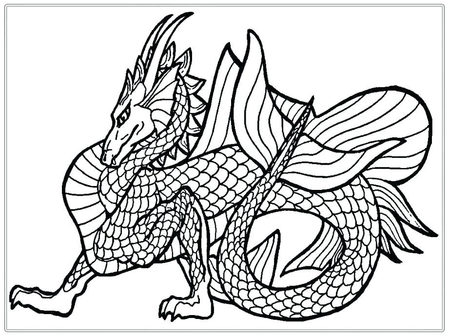921x690 Simple Dragon Drawing At Free For Personal Dragon Coloring Pages