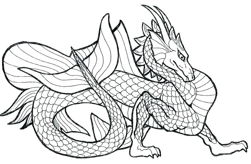 863x564 Coloring For Kids Free Printable Dragon Coloring Pages Fresh