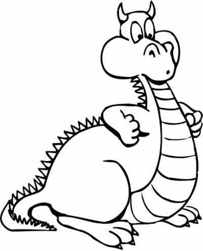 400x493 Dragon Coloring Pages For Kids