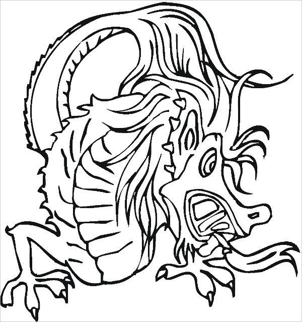 600x639 Dragon Coloring Pages