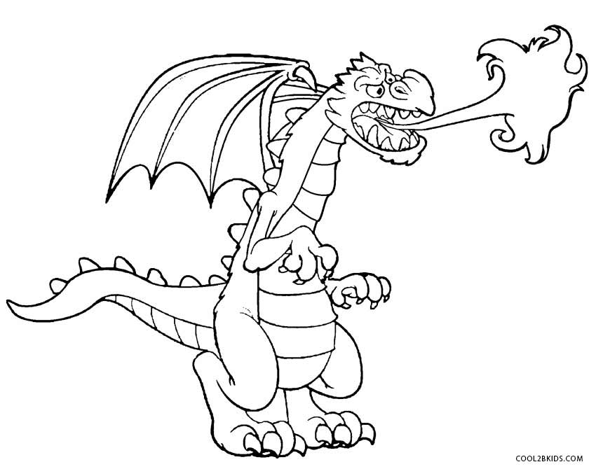 850x670 Printable Dragon Coloring Pages For Kids