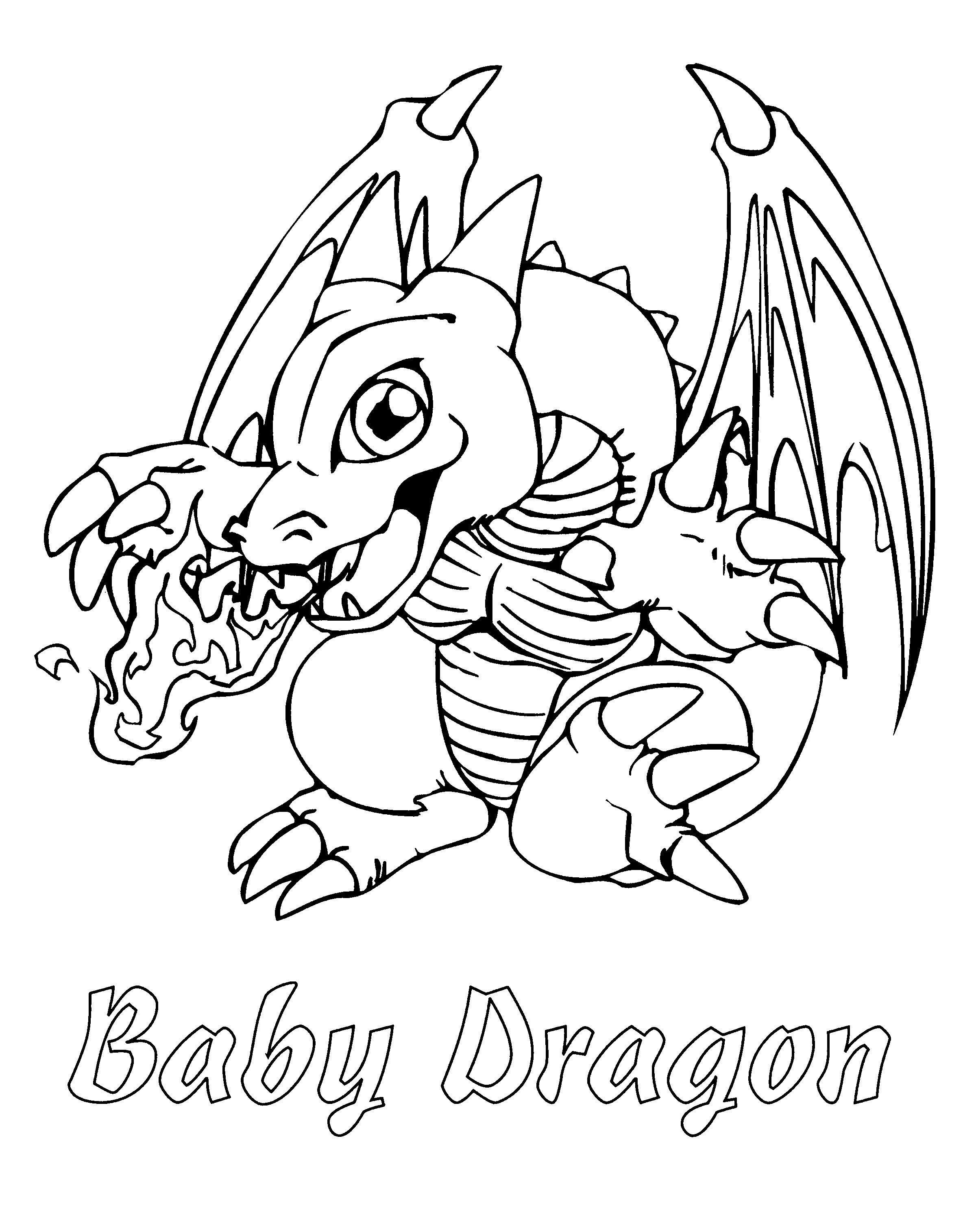 2400x3029 Baby Dragon Coloring Page Free Printable Pages For Kids