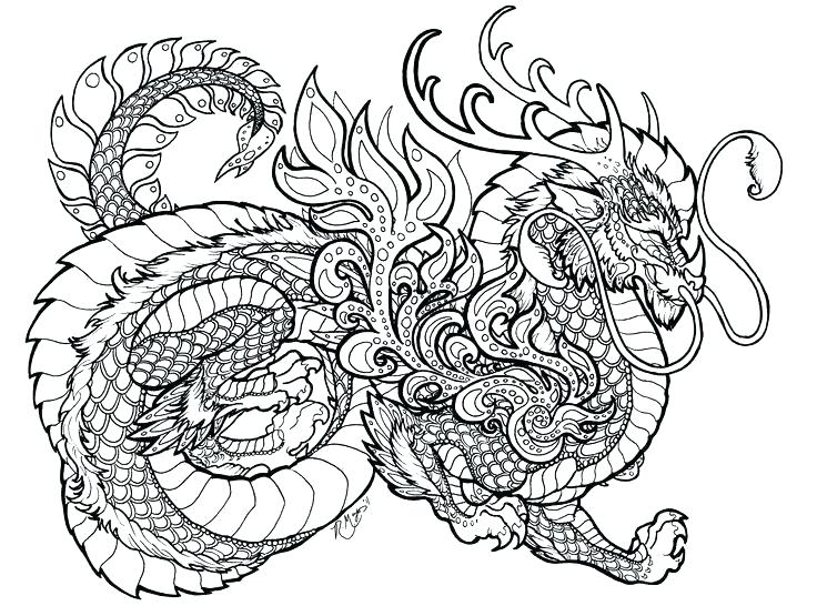 736x546 Dragon Coloring Pages Printable