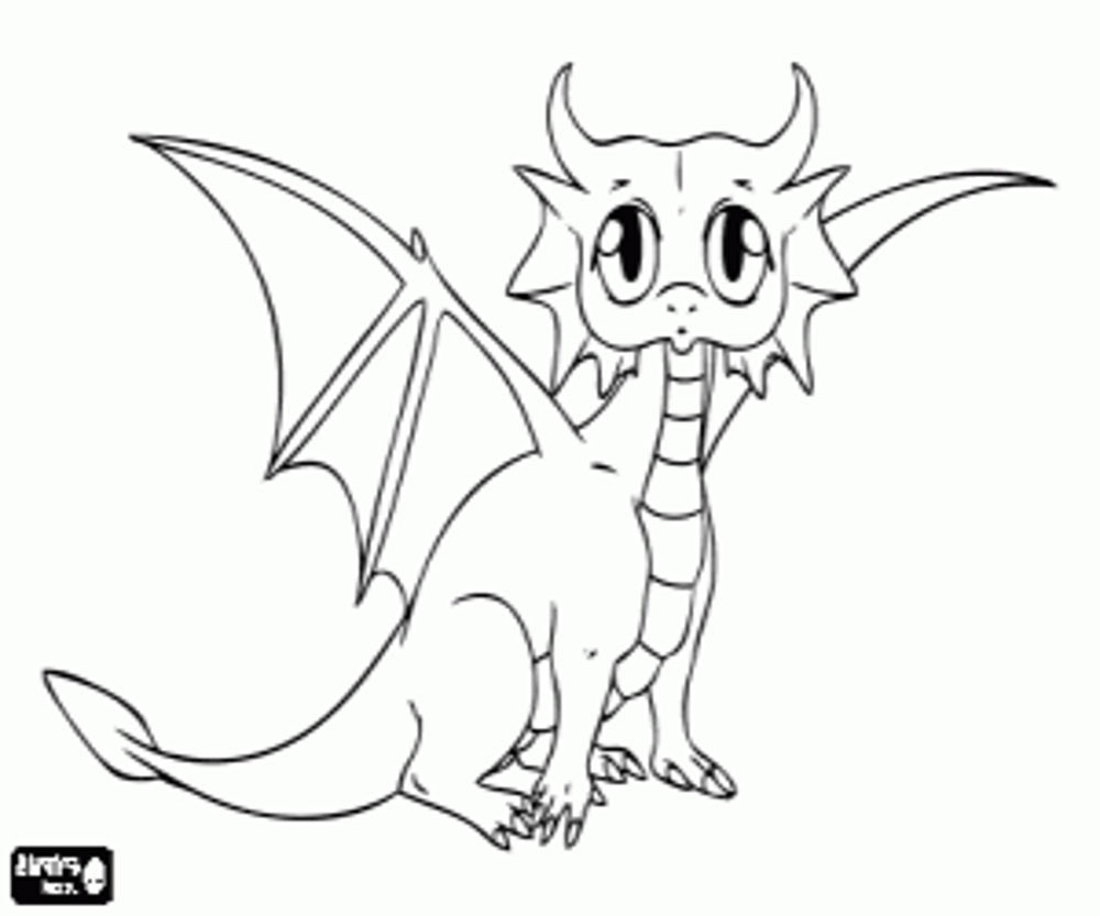 1000x833 Print Download Baby Dragon Coloring Pages New Auto Market Me