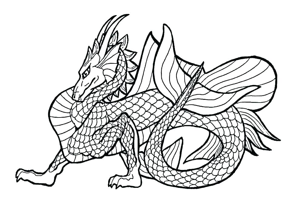 970x692 Dragon Coloring Pages For Kids