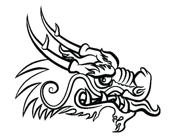 600x470 Dragon Face Coloring Page Chinese Dragon Face Coloring Page