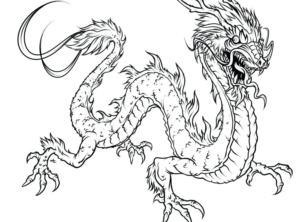1024x770 Coloring Pages Chinese Dragon Coloring Pages Best