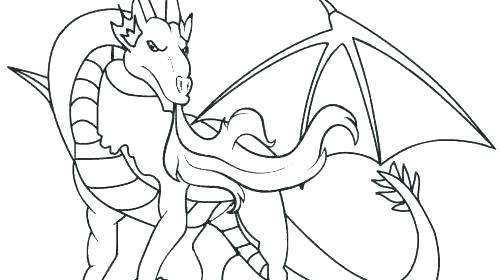 500x280 Dragon Coloring Pages Colouring Free Printable Animals Free