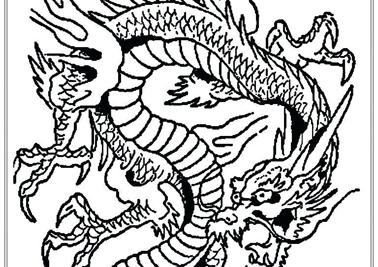 768x544 Idea Chinese New Year Dragon Coloring Pages For New Year Dragon