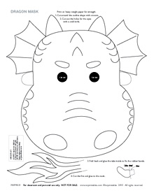 220x276 Printable Dragon Masks