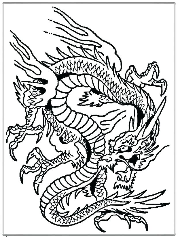 618x824 Chinese Dragon Coloring Pages