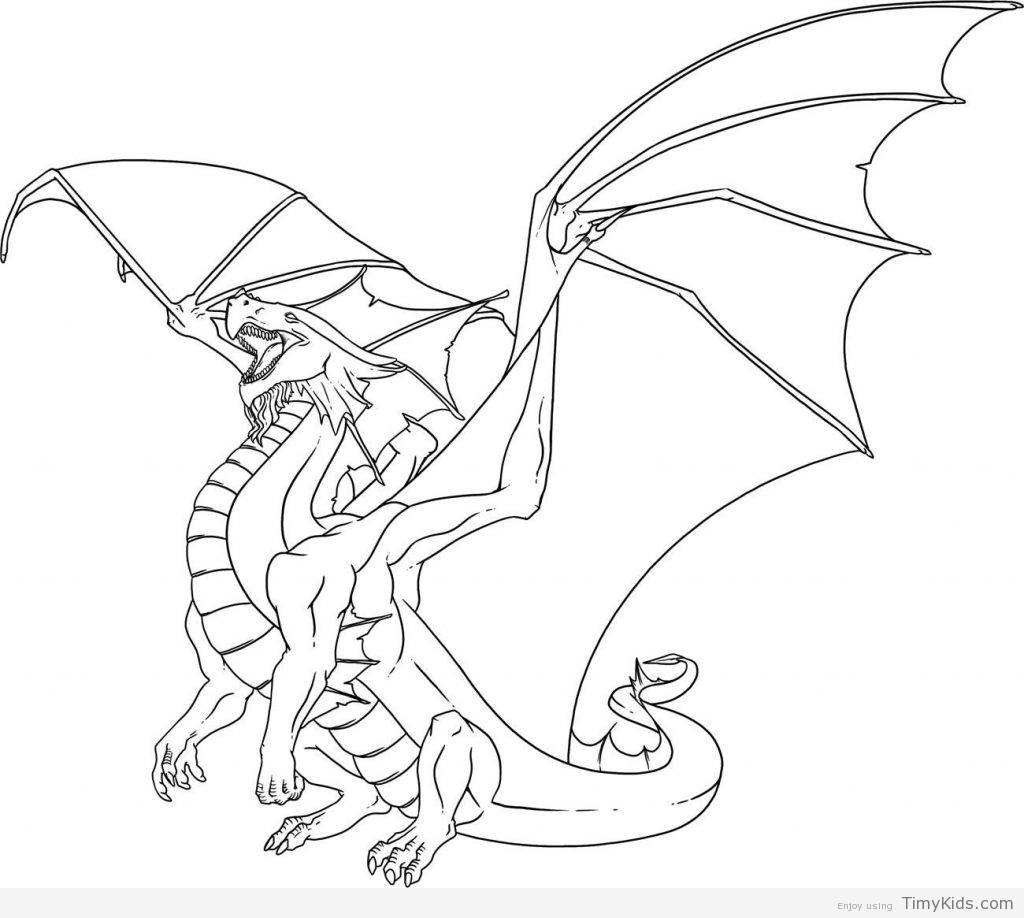 1024x918 Dragon Coloring Pages For Kids Timykids