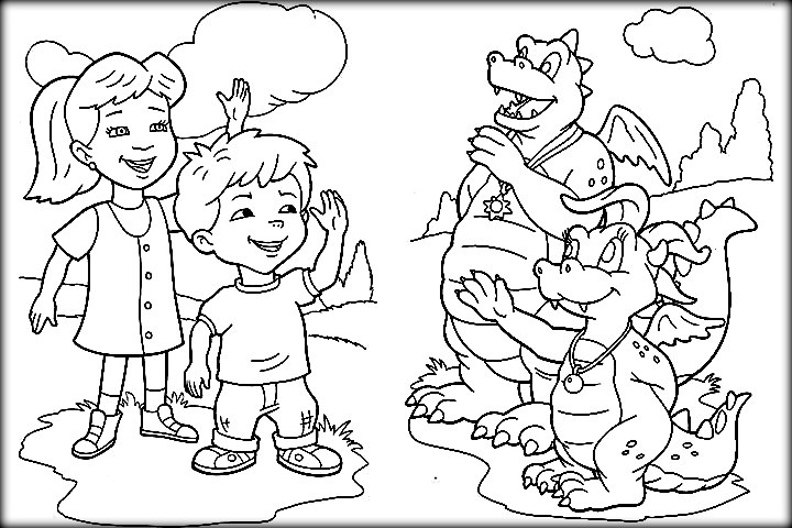 720x480 Dragon Tales Coloring Pages