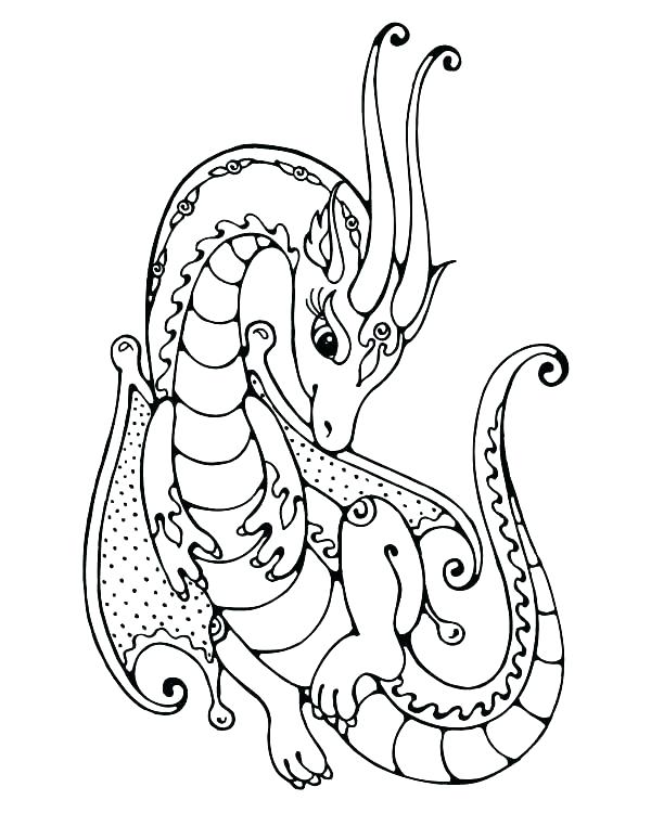 600x750 Chinese New Year Dragon Coloring Pages