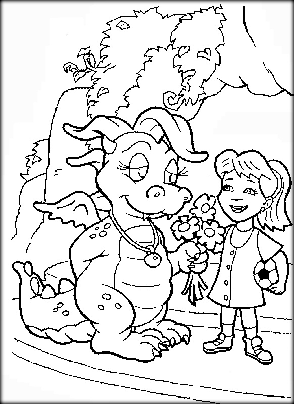 582x800 Dragon Tales Coloring Pages