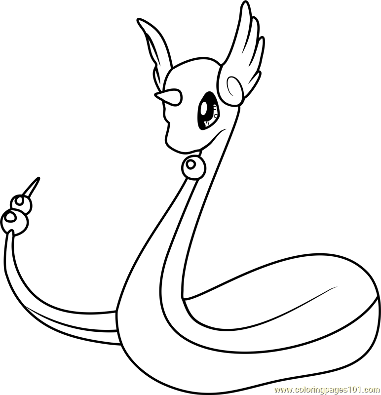 772x800 Dragonair Pokemon Coloring Page