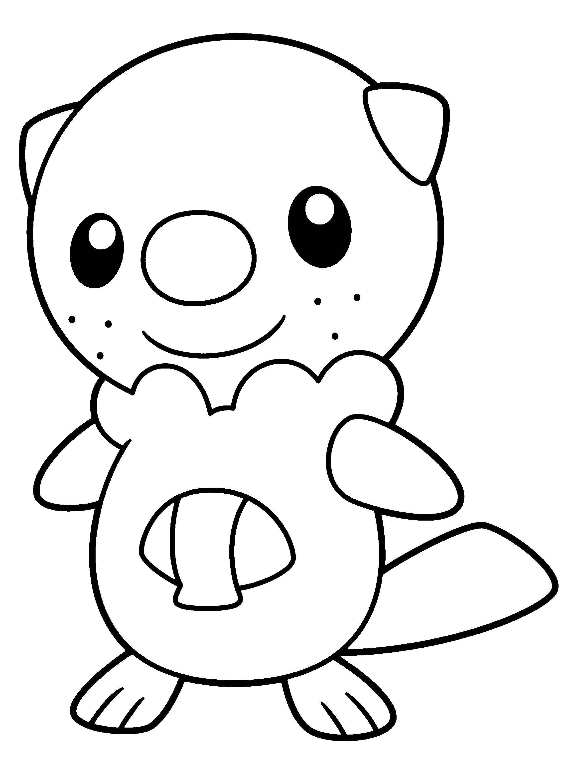 2300x3100 Pokemon Black And White Coloring Pages Of Oshawott Pictures