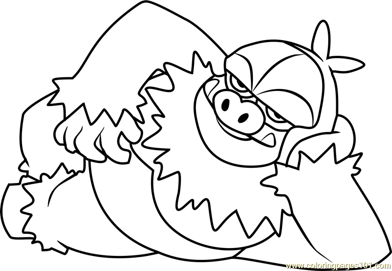 800x554 Slaking Pokemon Coloring Page