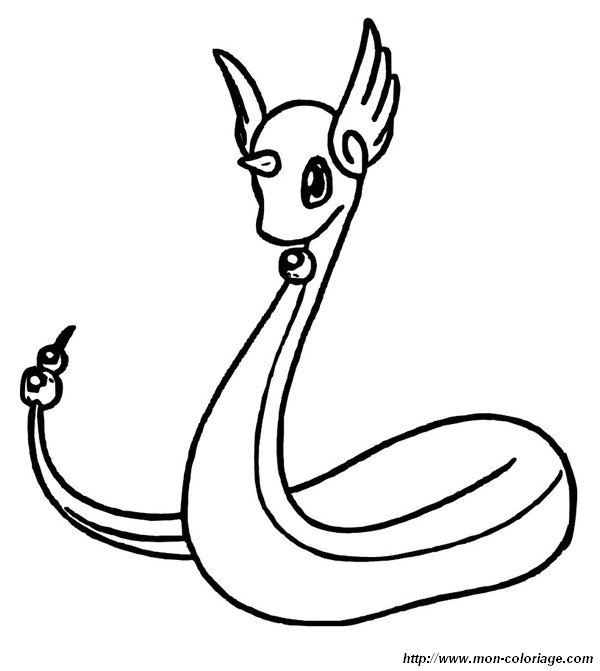 600x671 Coloring Pokemon, Page Dragonair