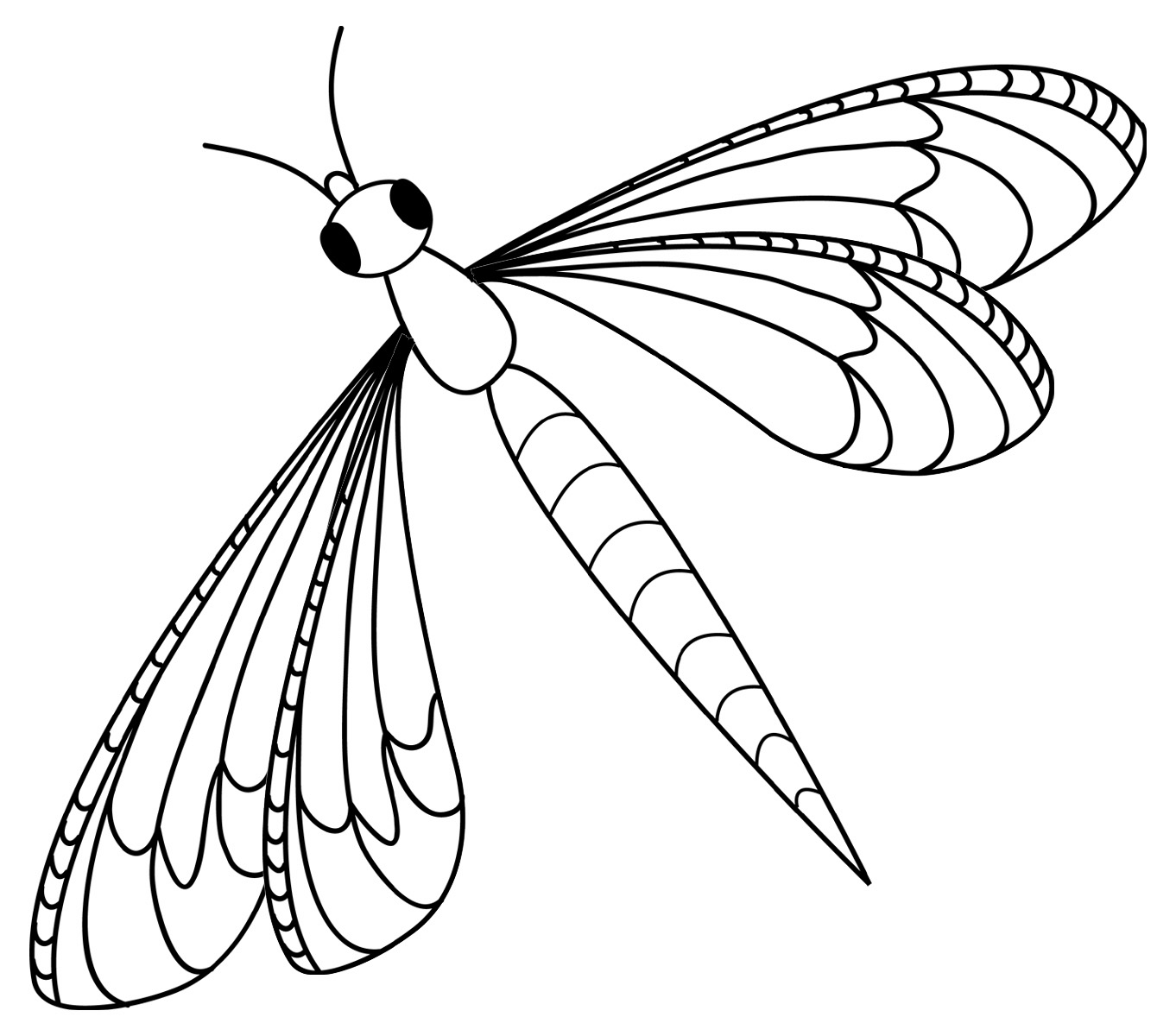 1362x1200 Free Printable Dragonfly Coloring Pages For Kids