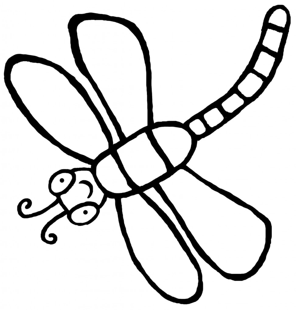 973x1020 Dragonfly Coloring Page