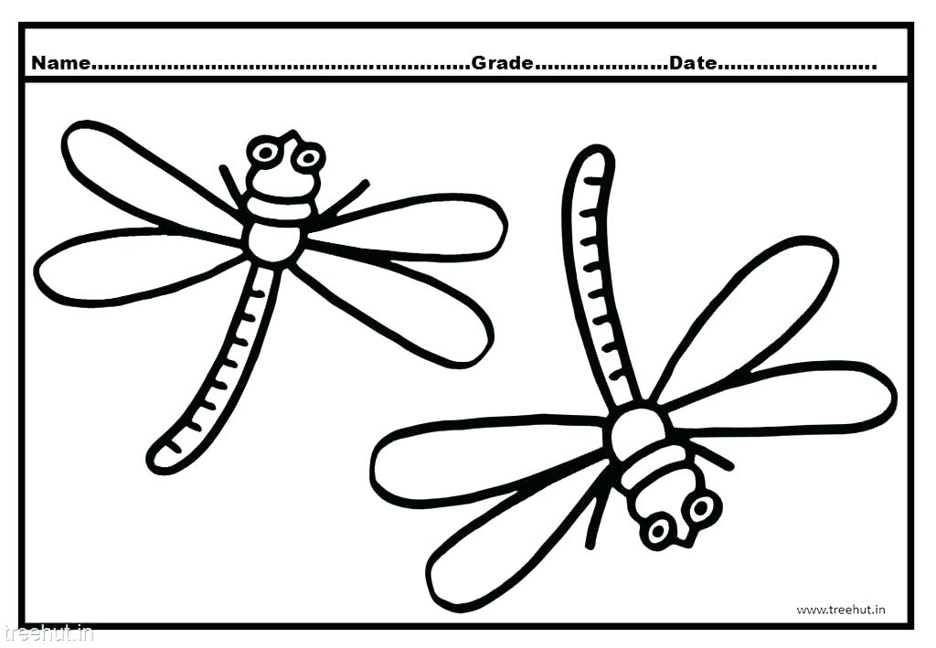 1024x709 Dragonfly Coloring Pages Printable Dragonfly Coloring Page Cute