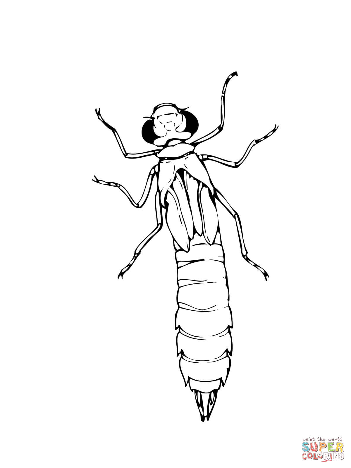 1200x1600 Dragonfly Coloring Page