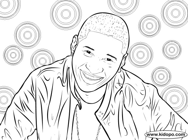 630x470 Drake Coloring Pages Usher Coloring Page X Pixels